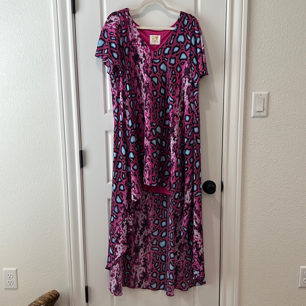 Snake Print hi-lo dress